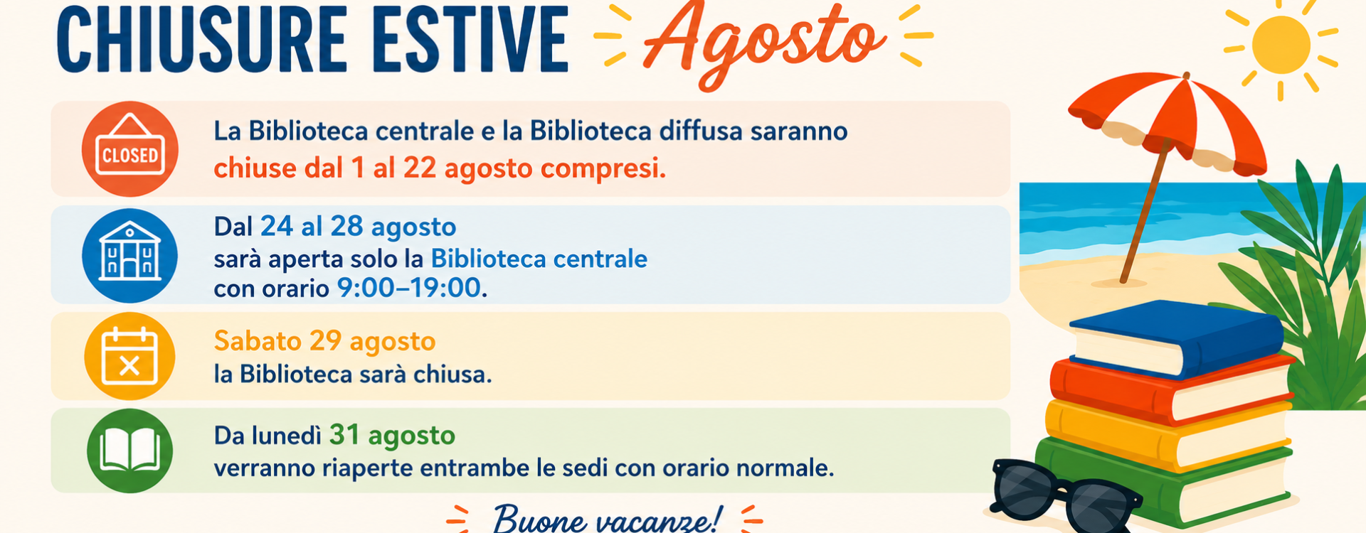 Chiusure agosto 2026